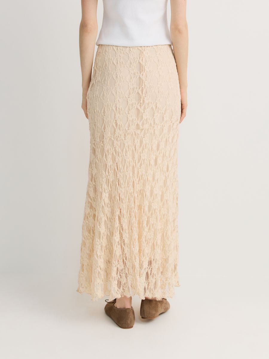 LADIES` SKIRT - krem - RESERVED - 7