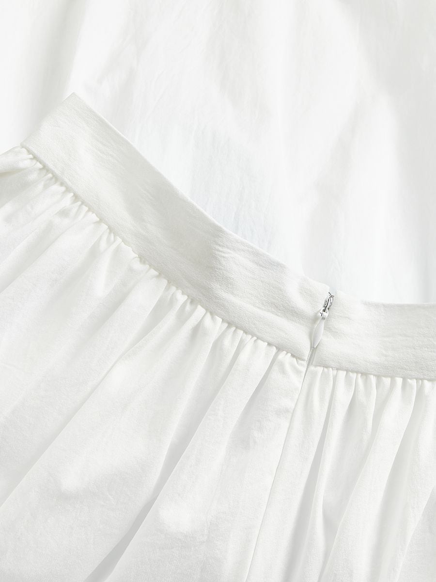 Flared midi skirt - white - RESERVED - 2