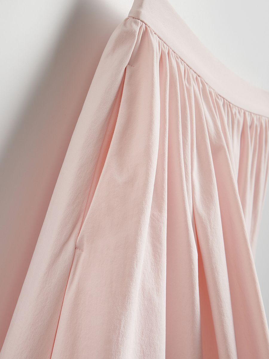 Flared midi skirt - pastel pink - RESERVED - 5