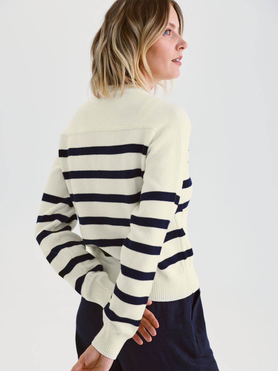 Cardigan with decorative buttons - navy - RESERVED - 3