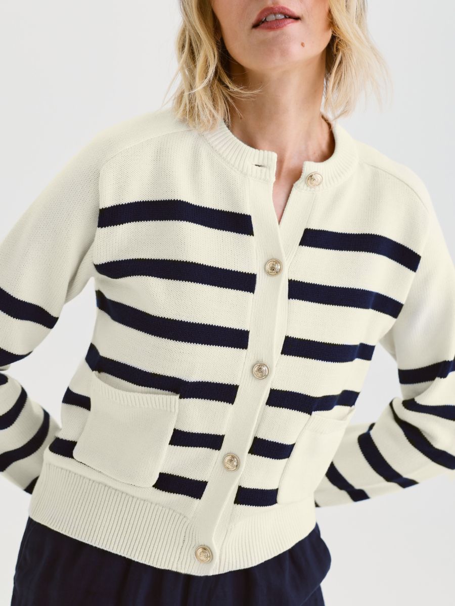 Cardigan with decorative buttons - navy - RESERVED - 2