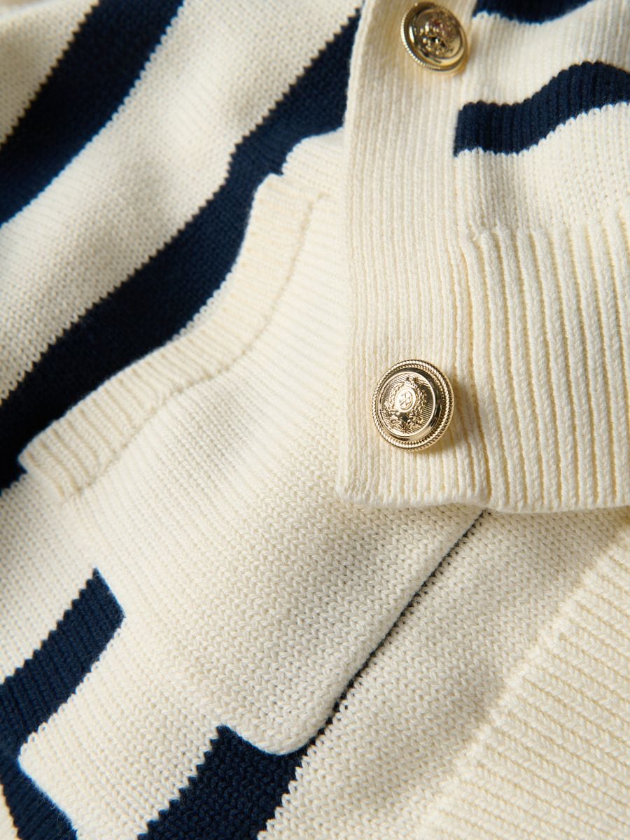 Cardigan with decorative buttons - navy - RESERVED - 5