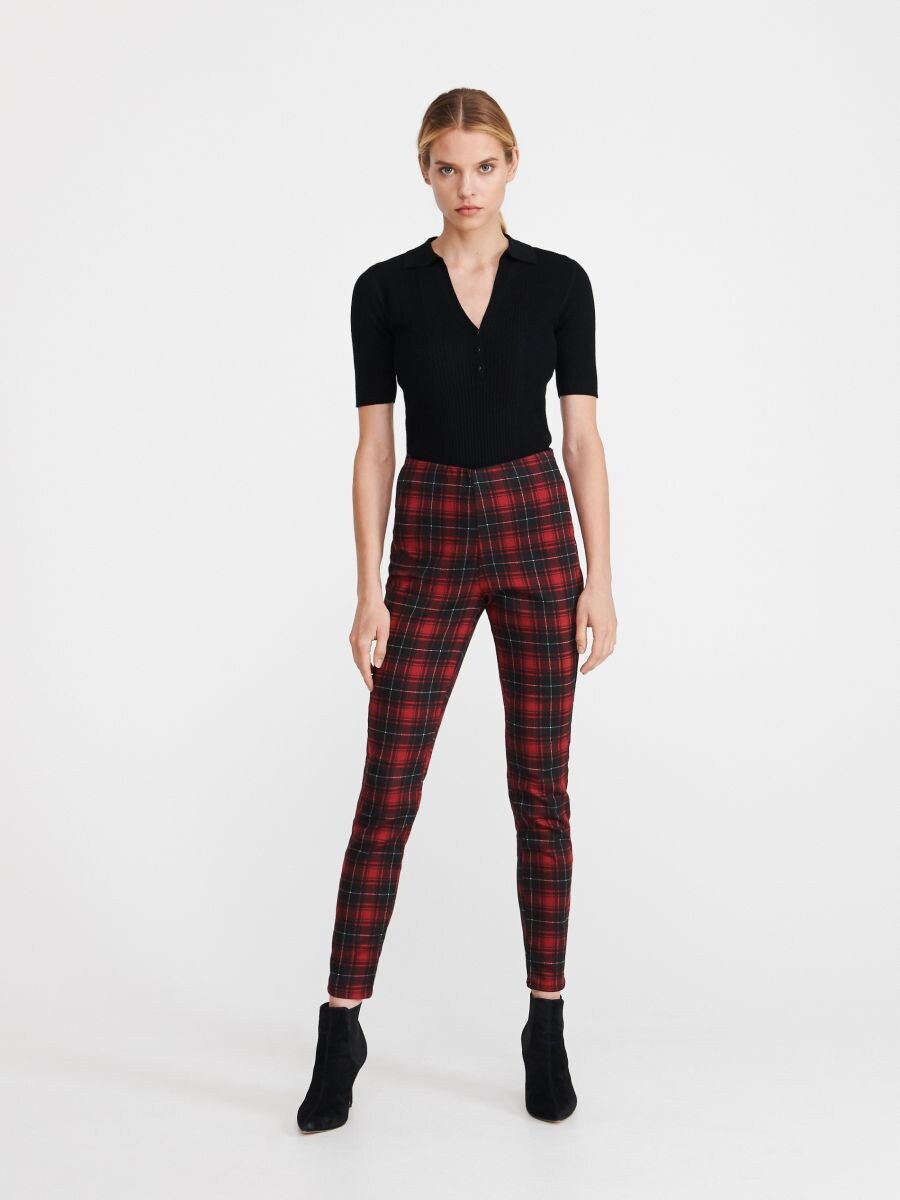 Buy GINI & JONY Girls 4 Pocket Checked Trousers | Shoppers Stop