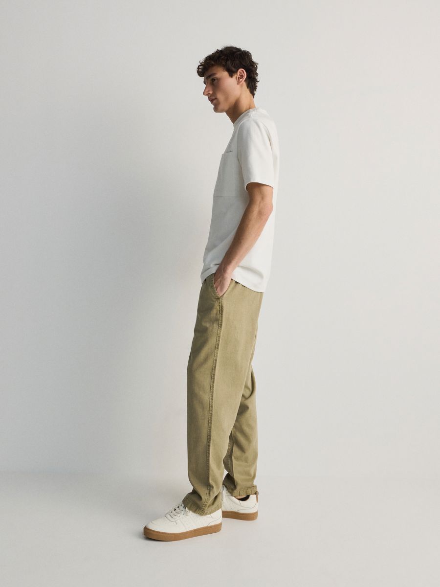 Cashmere joggers Color beige - RESERVED - 9800Q-80X
