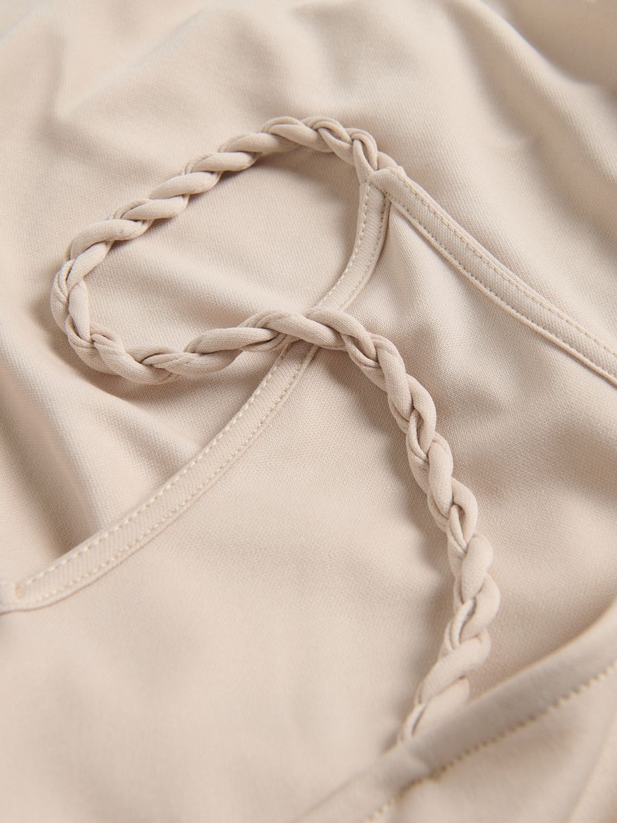 Modal blend jumpsuit - beige - RESERVED - 6