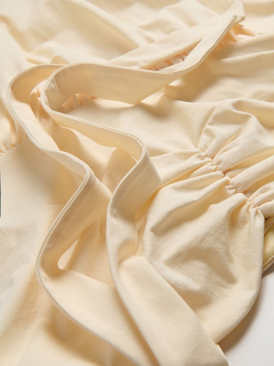 Midikleid mit Bindung - hellgelb - RESERVED - 4