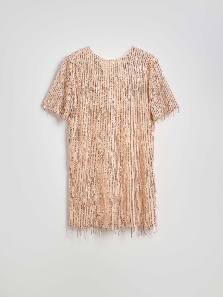Rochie mini cu paiete - auriu - RESERVED