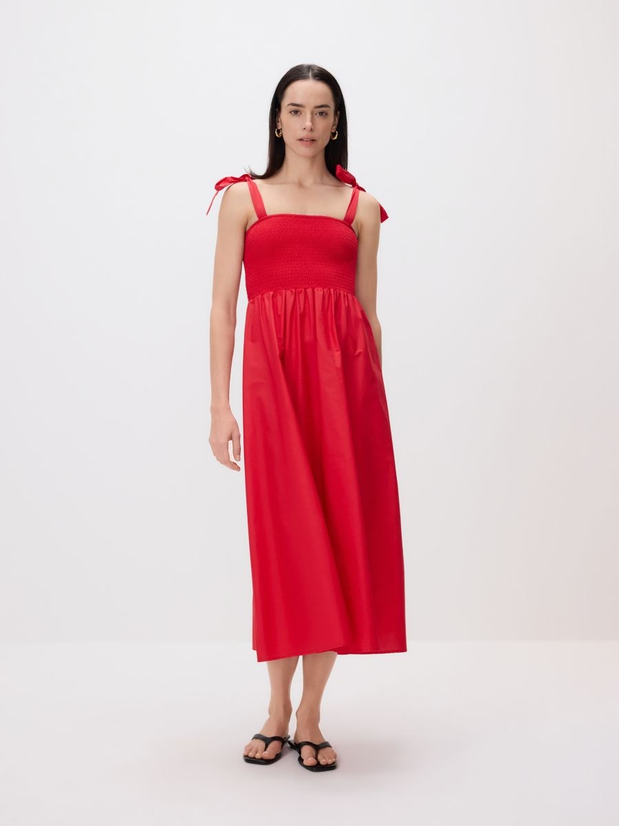 Midi kleit paeltega - punane - RESERVED - 3
