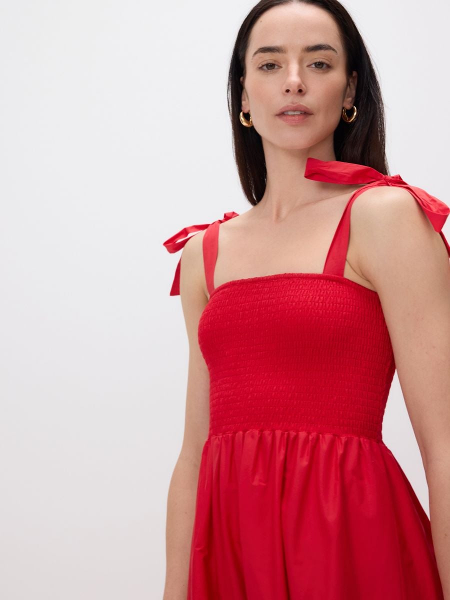 Midi kleit paeltega - punane - RESERVED - 4