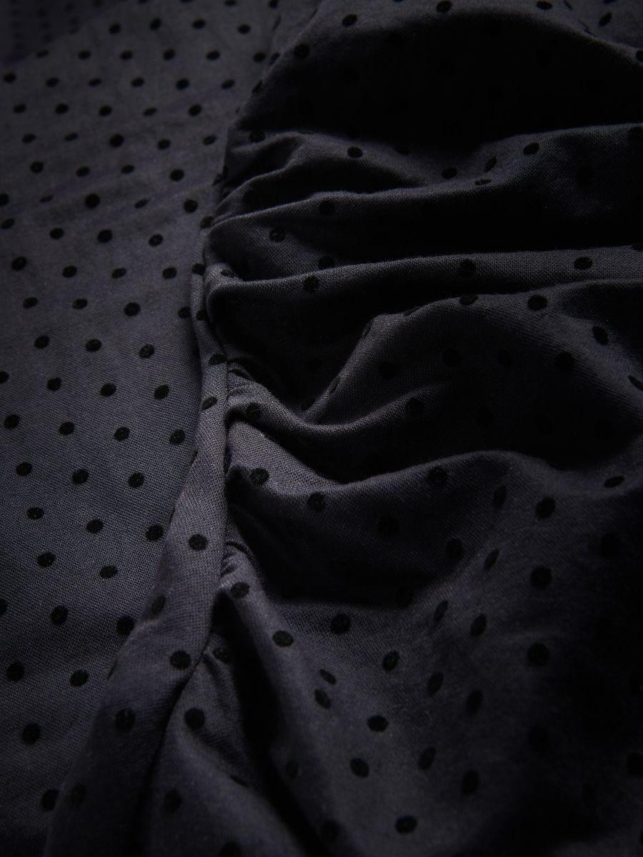 Nabrana maxi haljina - crno - RESERVED - 7