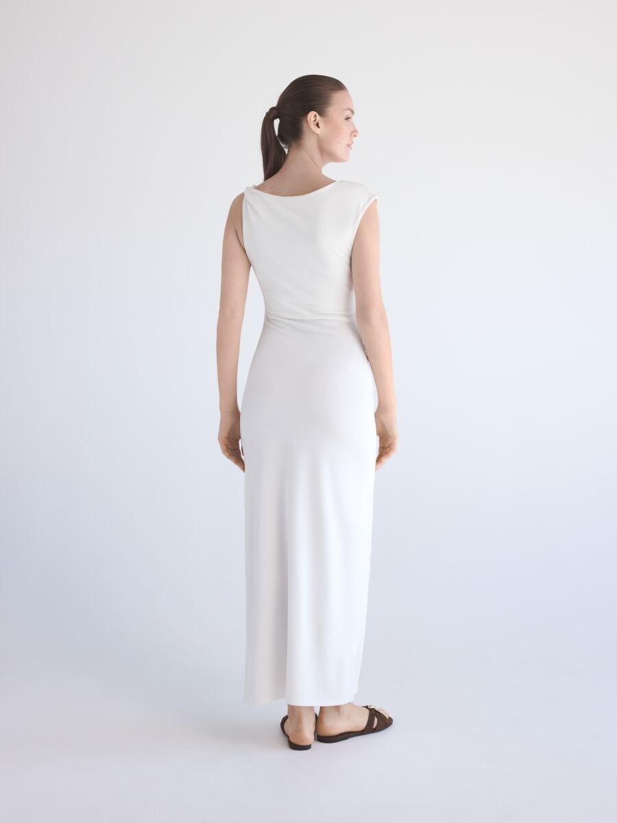 Dress with decorative detail - cream - RESERVED - 3