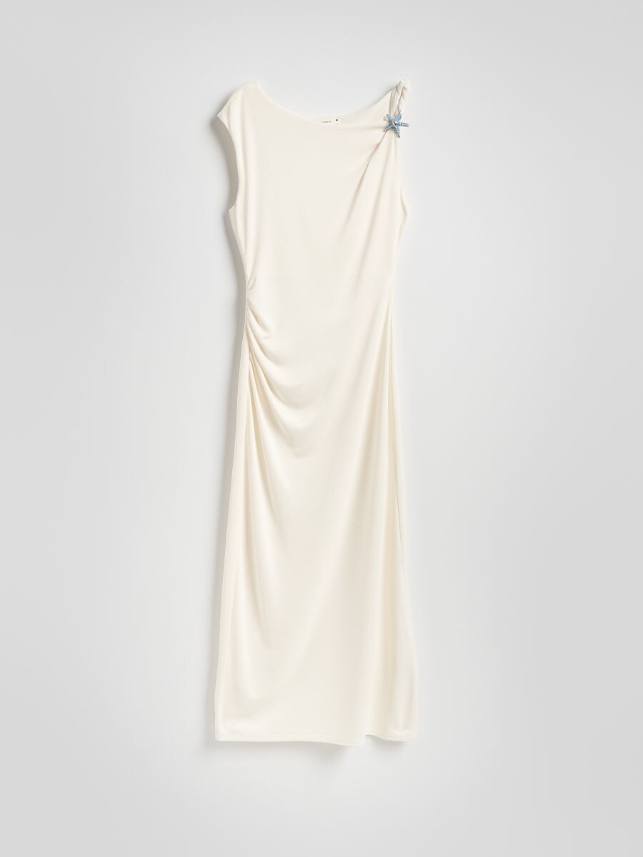 Dress with decorative detail - cream - RESERVED - 4