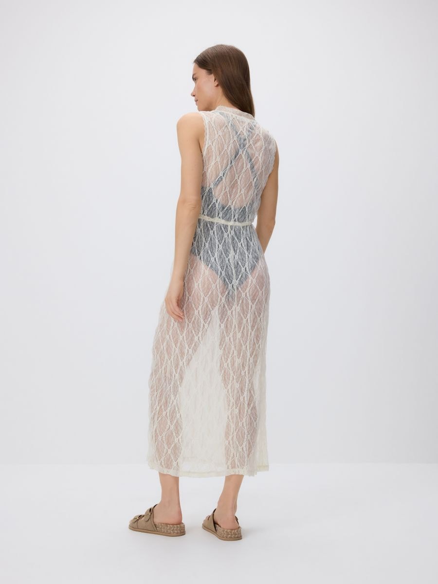 Transparent midi dress - nude - RESERVED - 4