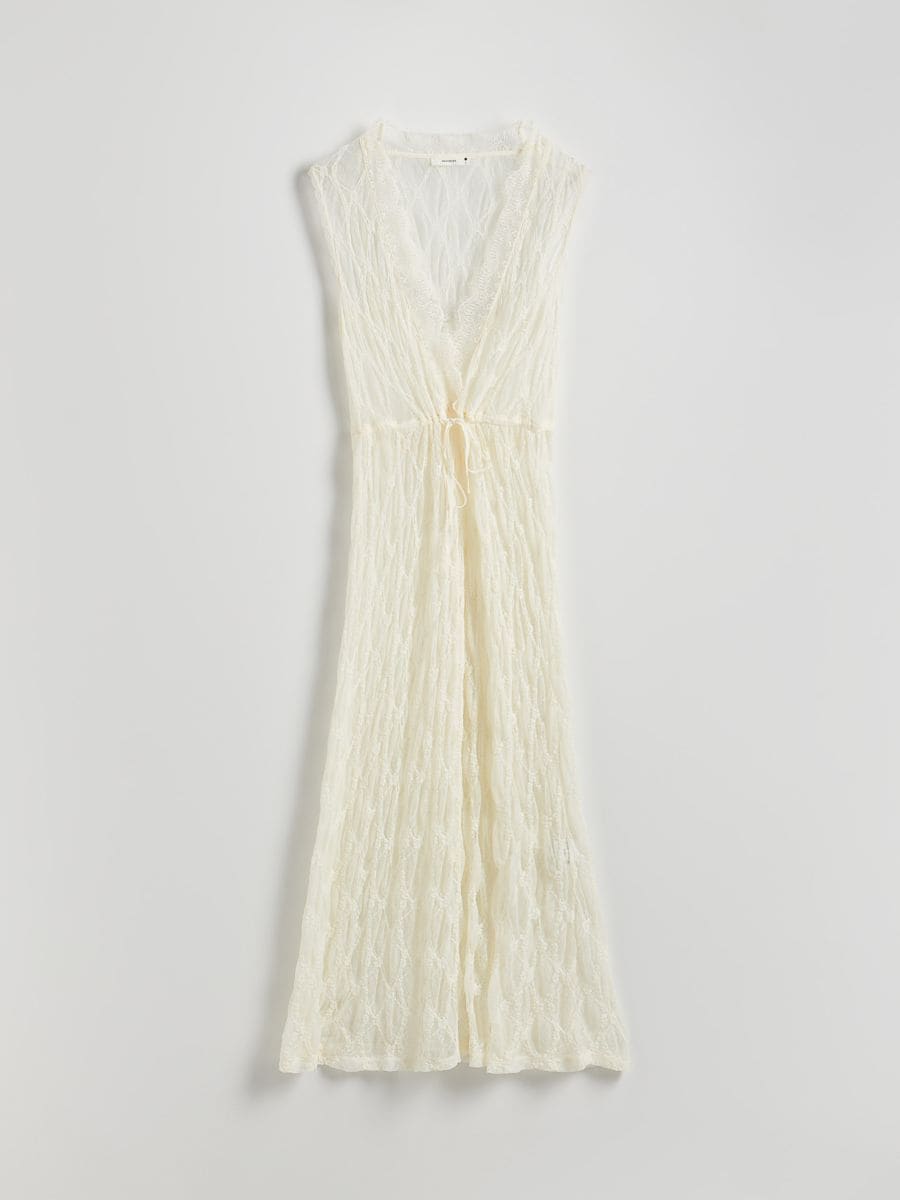 Transparent midi dress - nude - RESERVED - 5