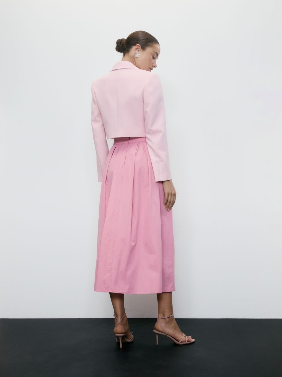 Gonna midi in cotone - rosa - RESERVED - 4