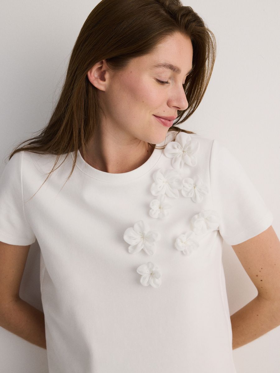 LADIES` BLOUSE - krem - RESERVED - 2