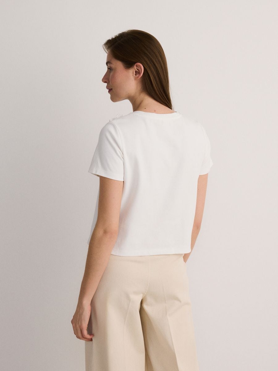 LADIES` BLOUSE - krem - RESERVED - 3