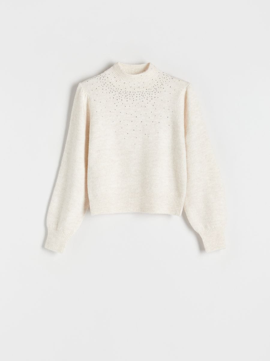 Jumper with rhinestone detailing - nude - RESERVED - 4