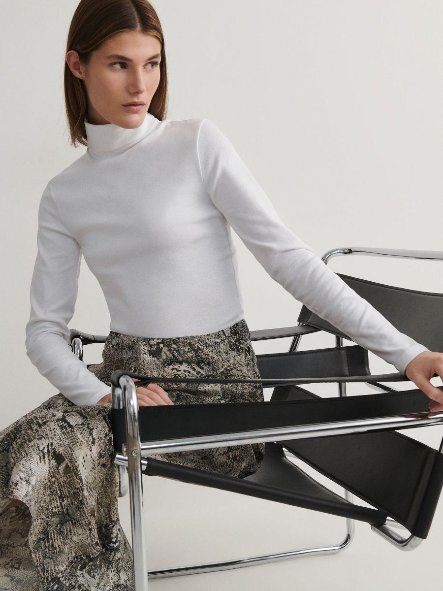 Turtleneck top - white - RESERVED - 2