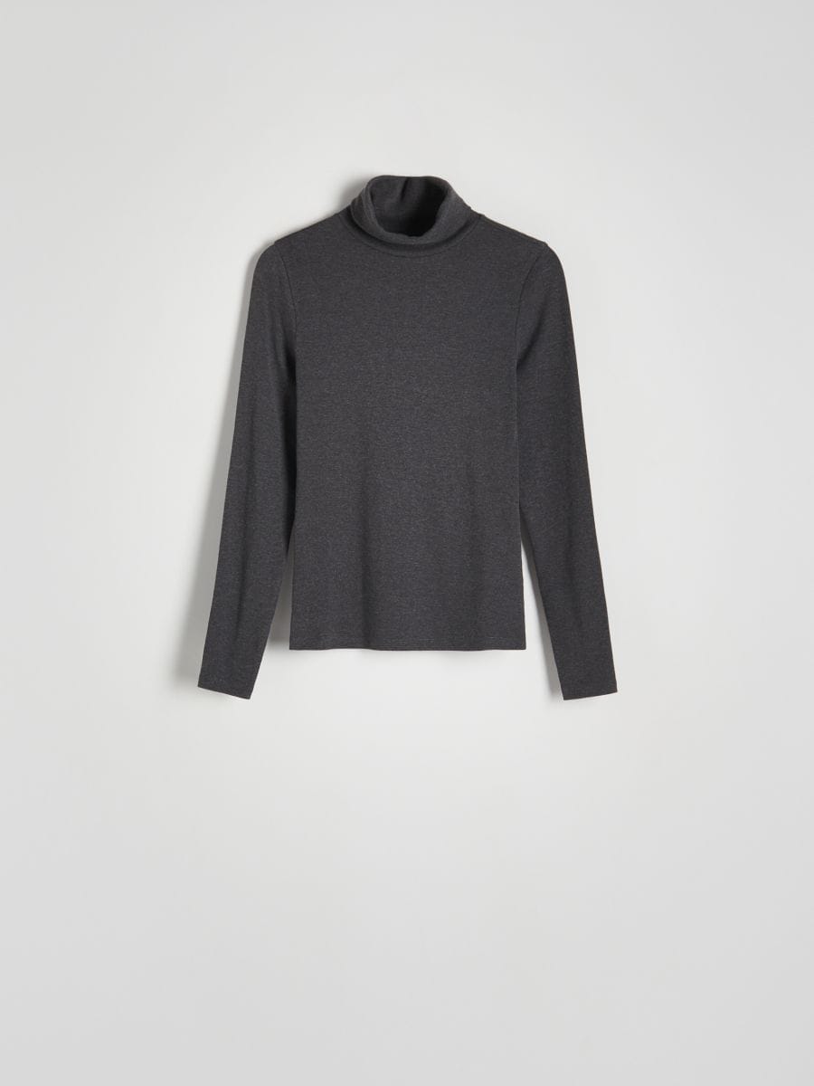 Turtleneck top - light grey - RESERVED - 4