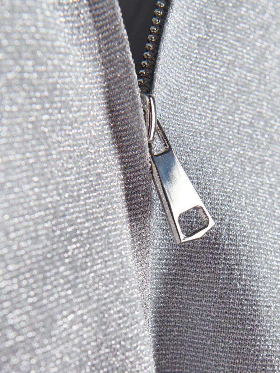 Cardigan with metallic effect - silver - RESERVED - 6