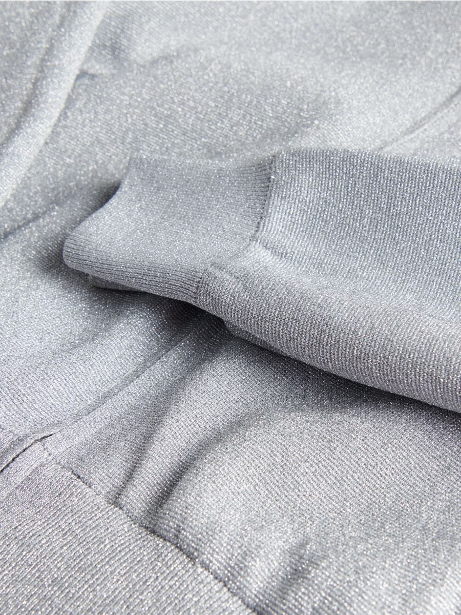 Cardigan with metallic effect - silver - RESERVED - 7