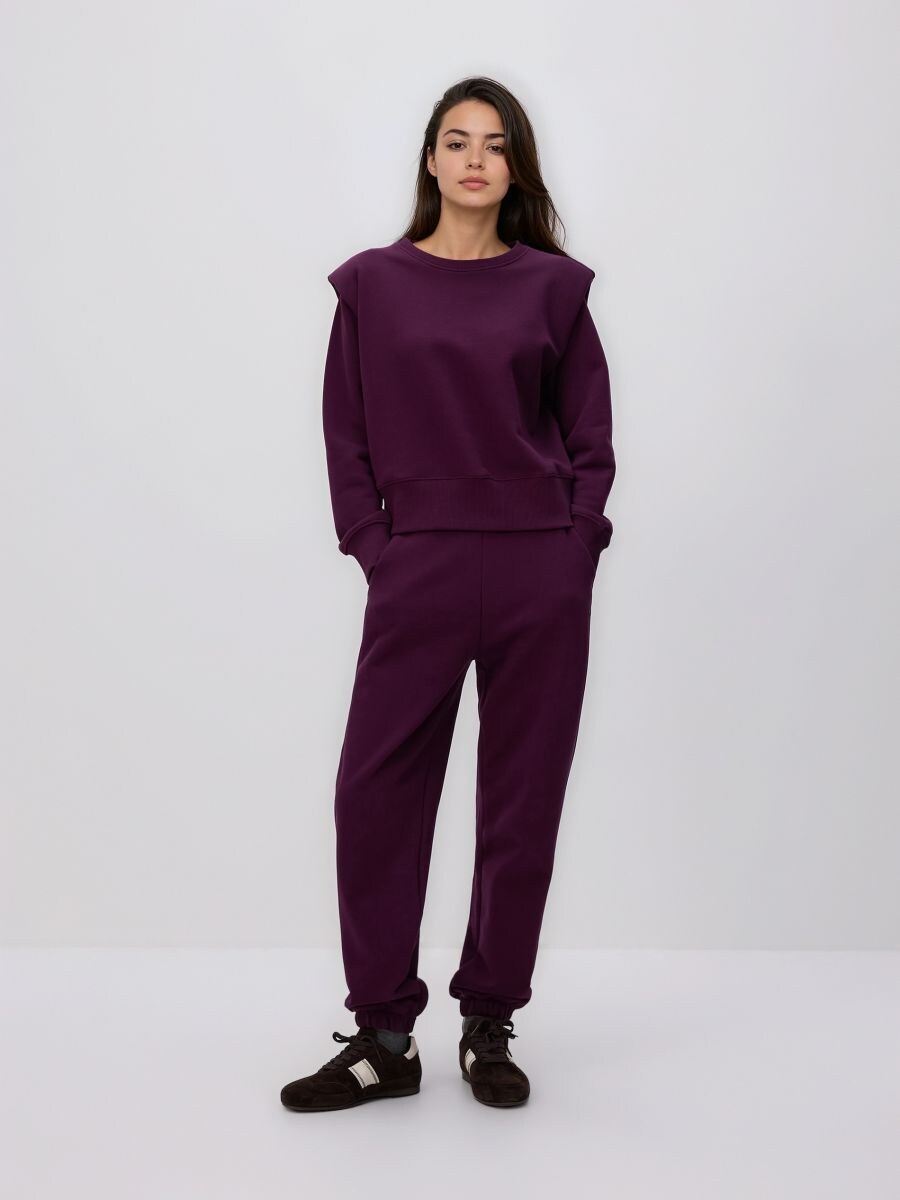 Pantaloni sport - violet-închis - RESERVED