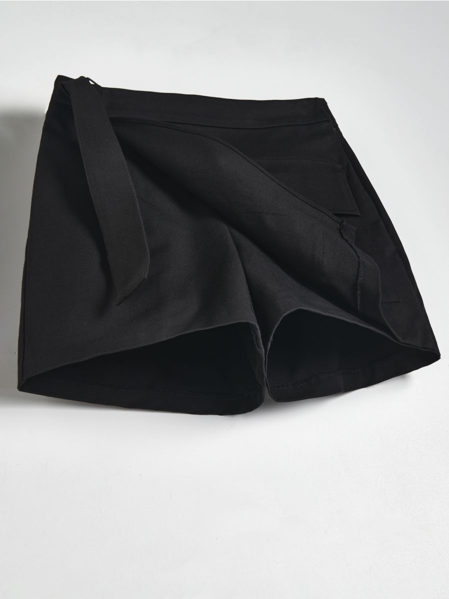 Skort with belt - black - RESERVED - 8