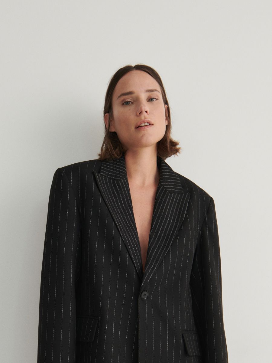 Stripe blazer - black - RESERVED - 3
