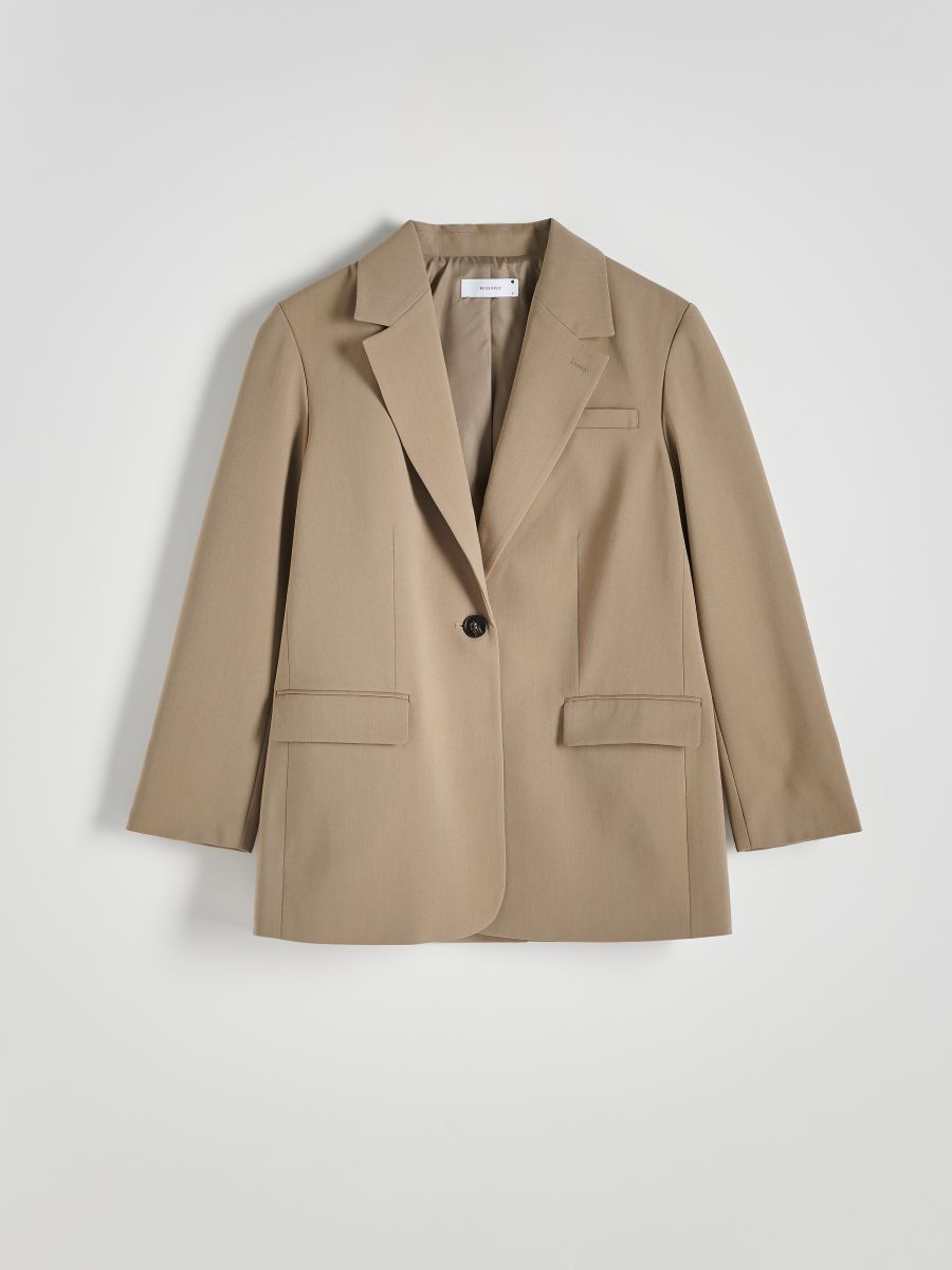 Blazer aus Viskosemischung - helles Olivgrün - RESERVED - 5