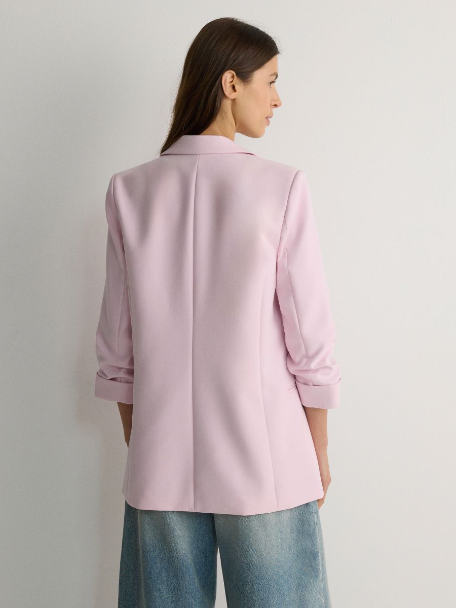 Blazer with viscose blend - pastel pink - RESERVED - 3