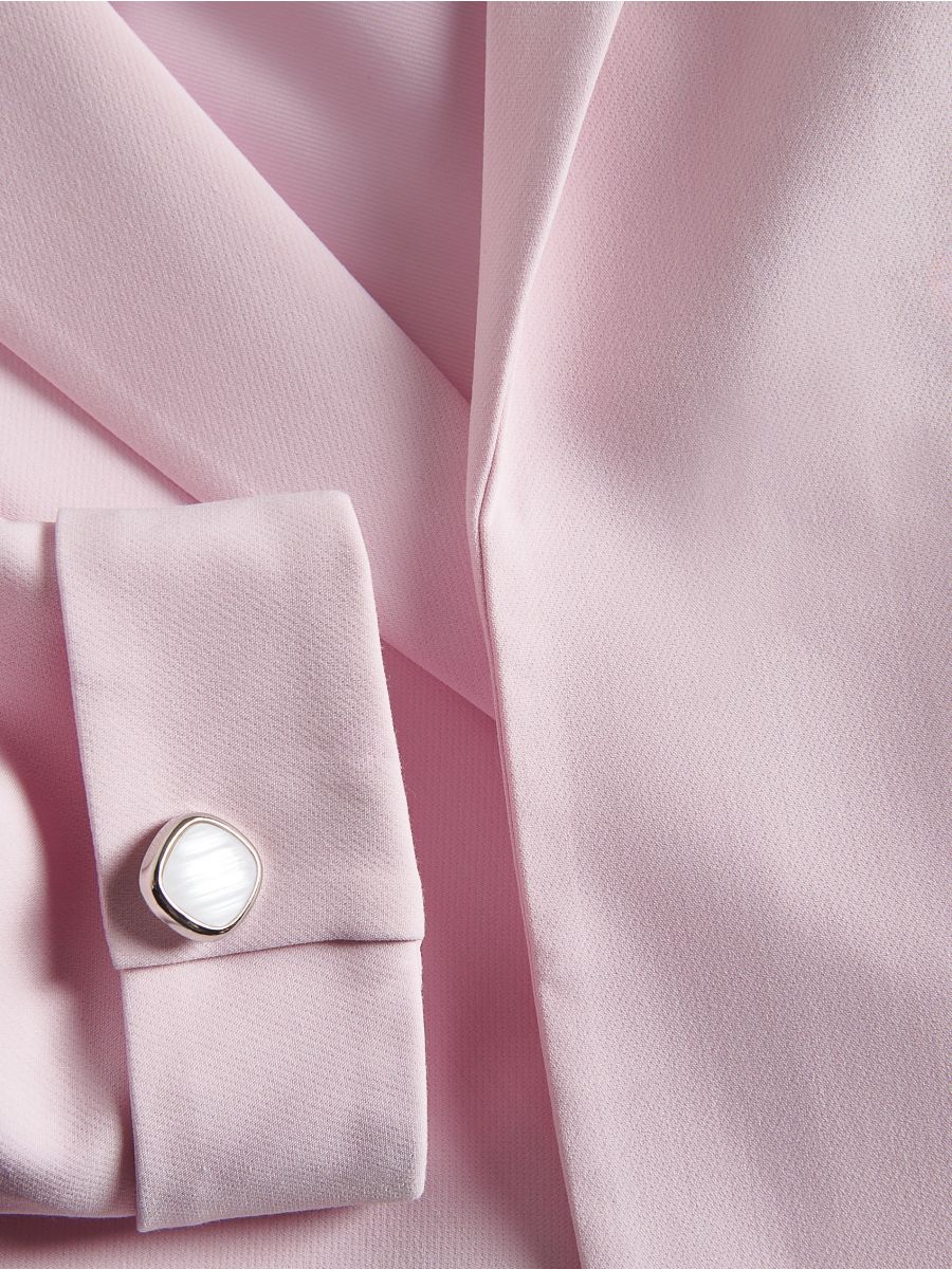 Blazer with viscose blend - pastel pink - RESERVED - 5