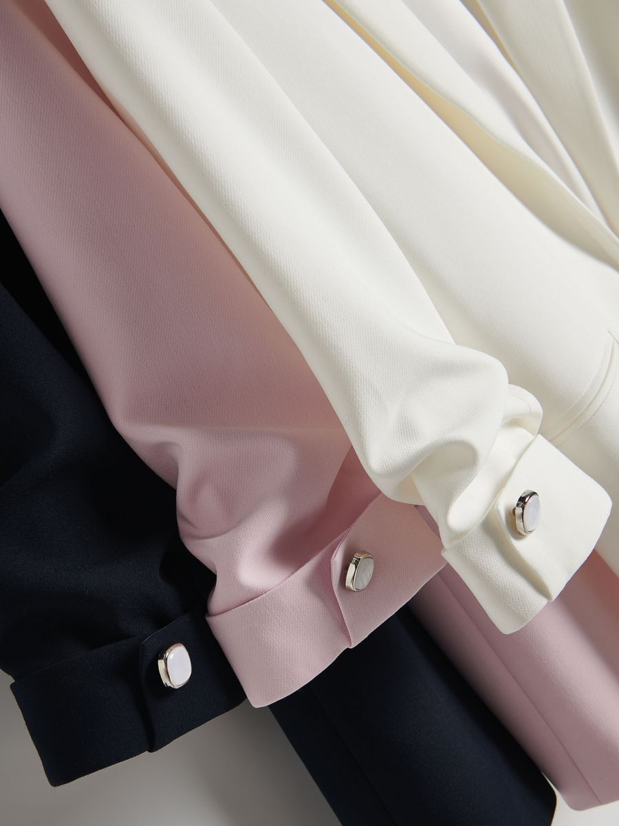 Blazer with viscose blend - pastel pink - RESERVED - 6