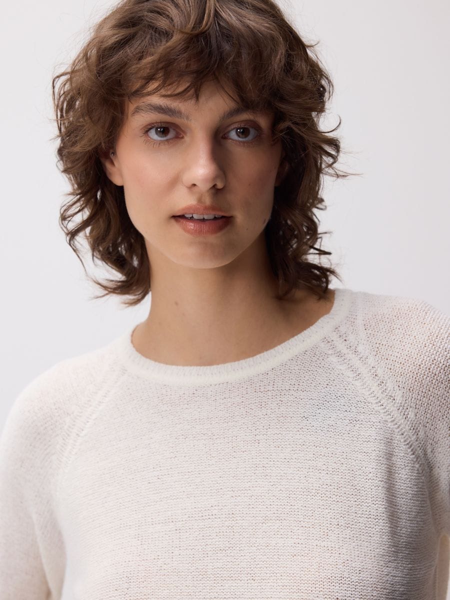 Plain jumper - cream - RESERVED - 3