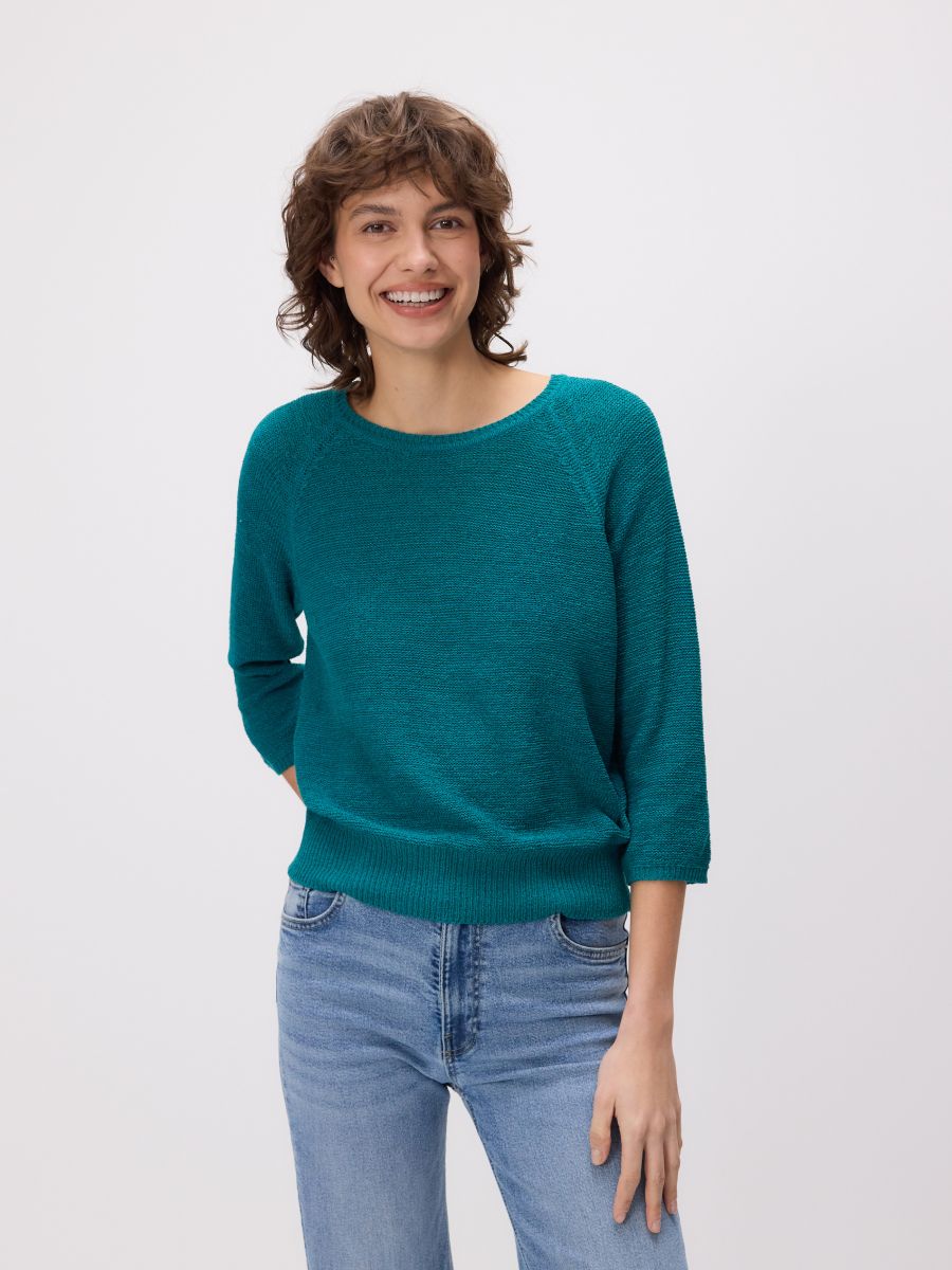 Plain jumper - teal green - RESERVED - 2