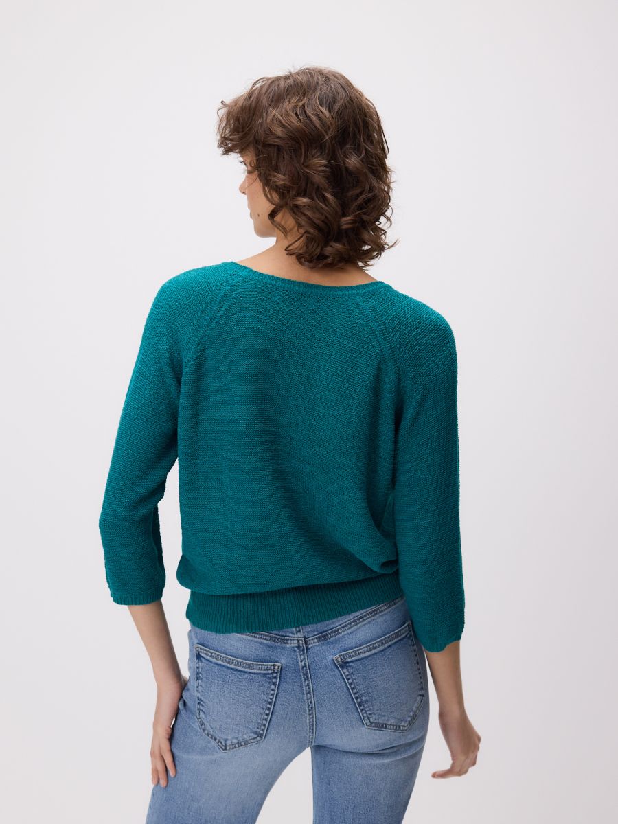 Plain jumper - teal green - RESERVED - 3