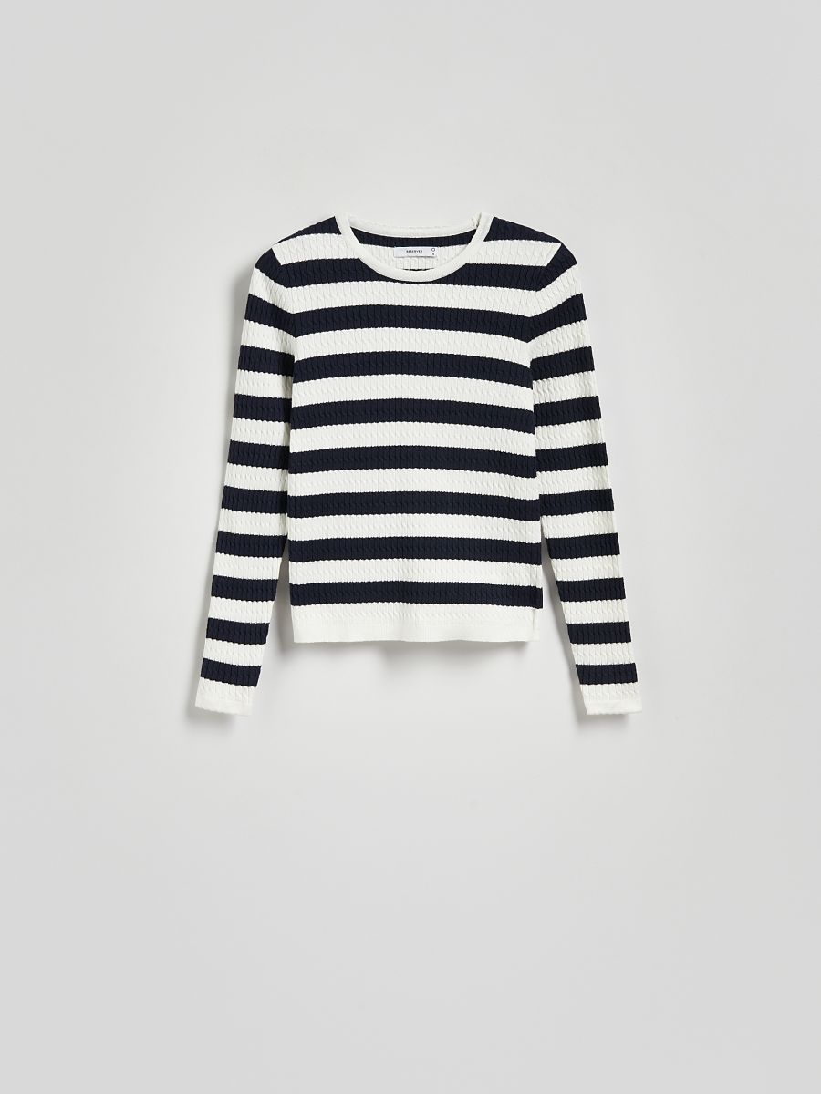 Bluse i viskoseblanding i strukturstof - flerfarvet - RESERVED - 5