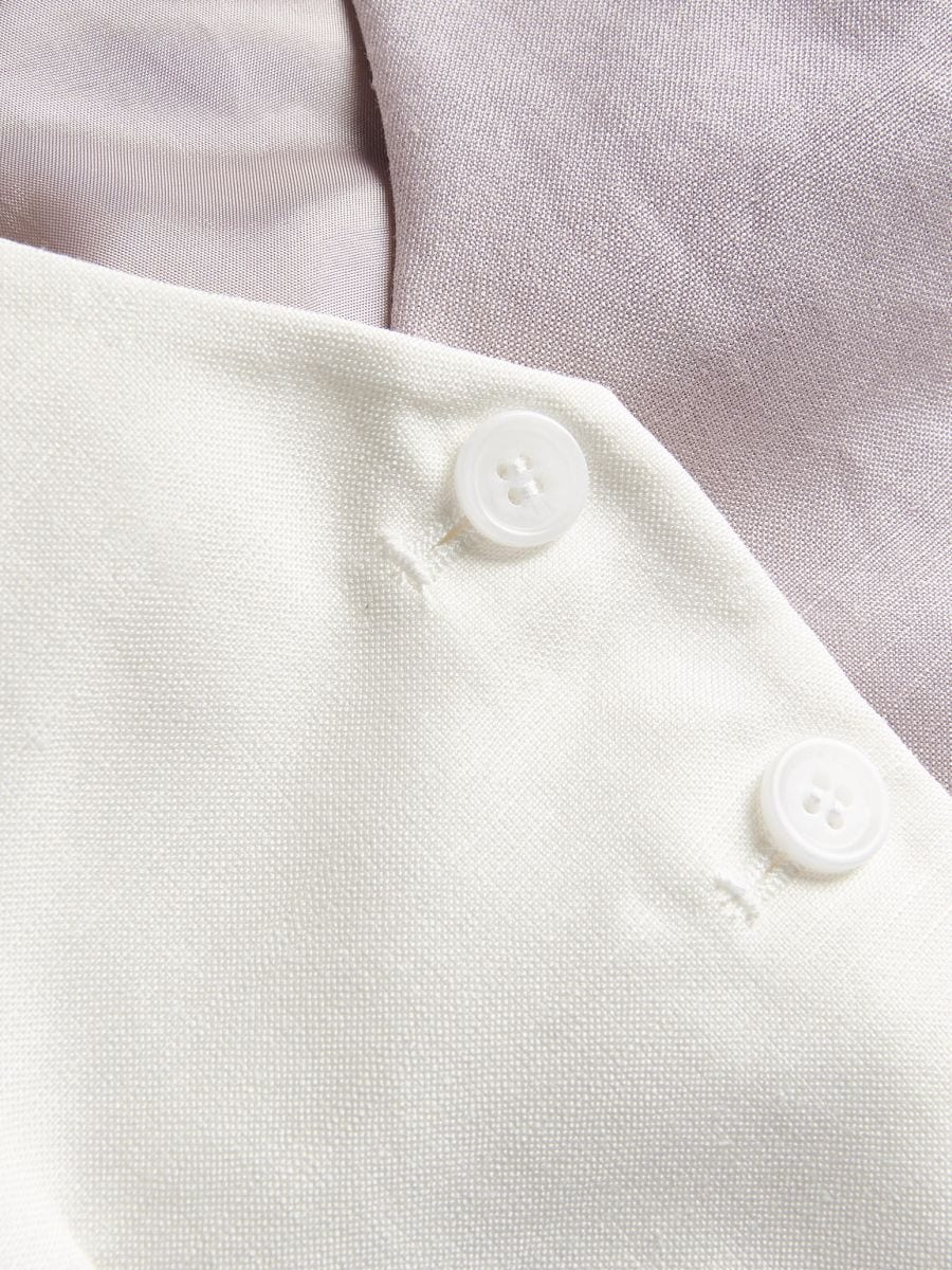 Linen rich vest with viscose blend - dusty rose - RESERVED - 8