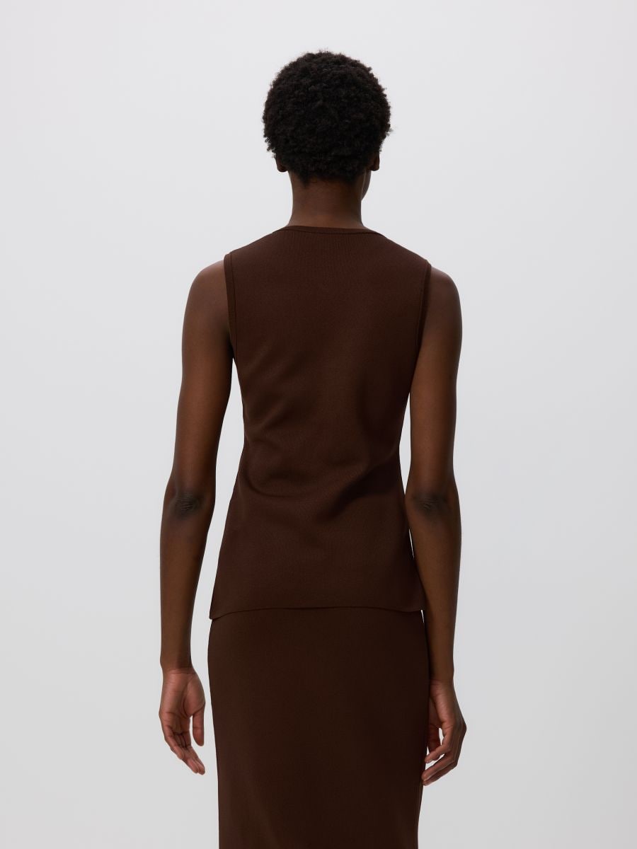 LADIES` VEST - dark brown - RESERVED - 7