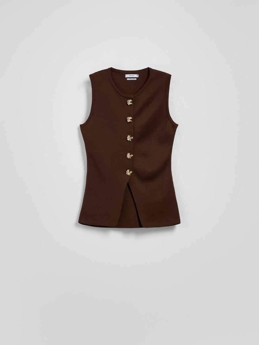 LADIES` VEST - dark brown - RESERVED - 9