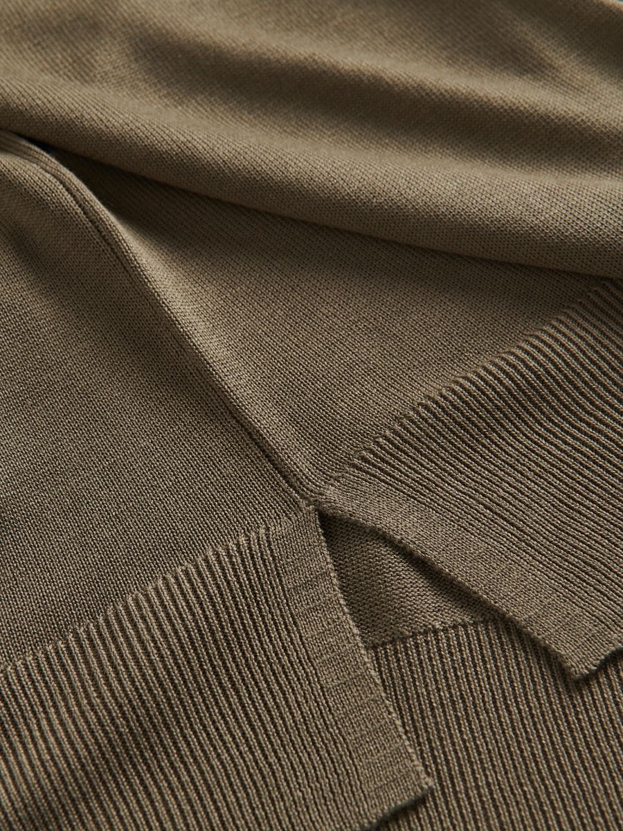 Plain viscose rich jumper - olive - RESERVED - 6