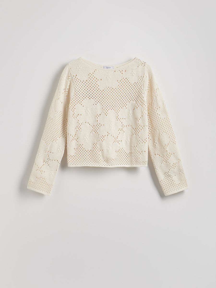 Pull à motif ajouré - nude - RESERVED - 5