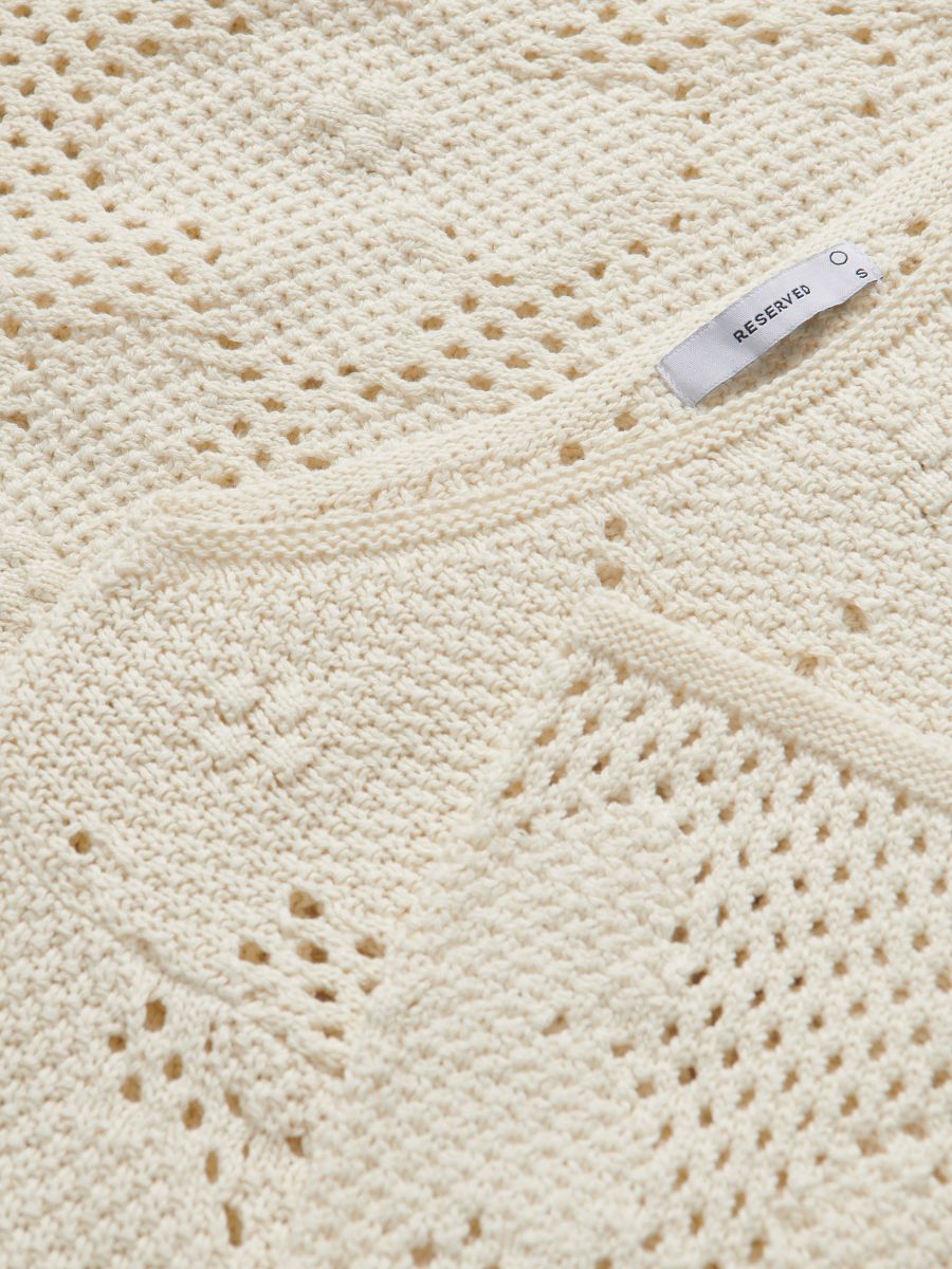 Pull à motif ajouré - nude - RESERVED - 6