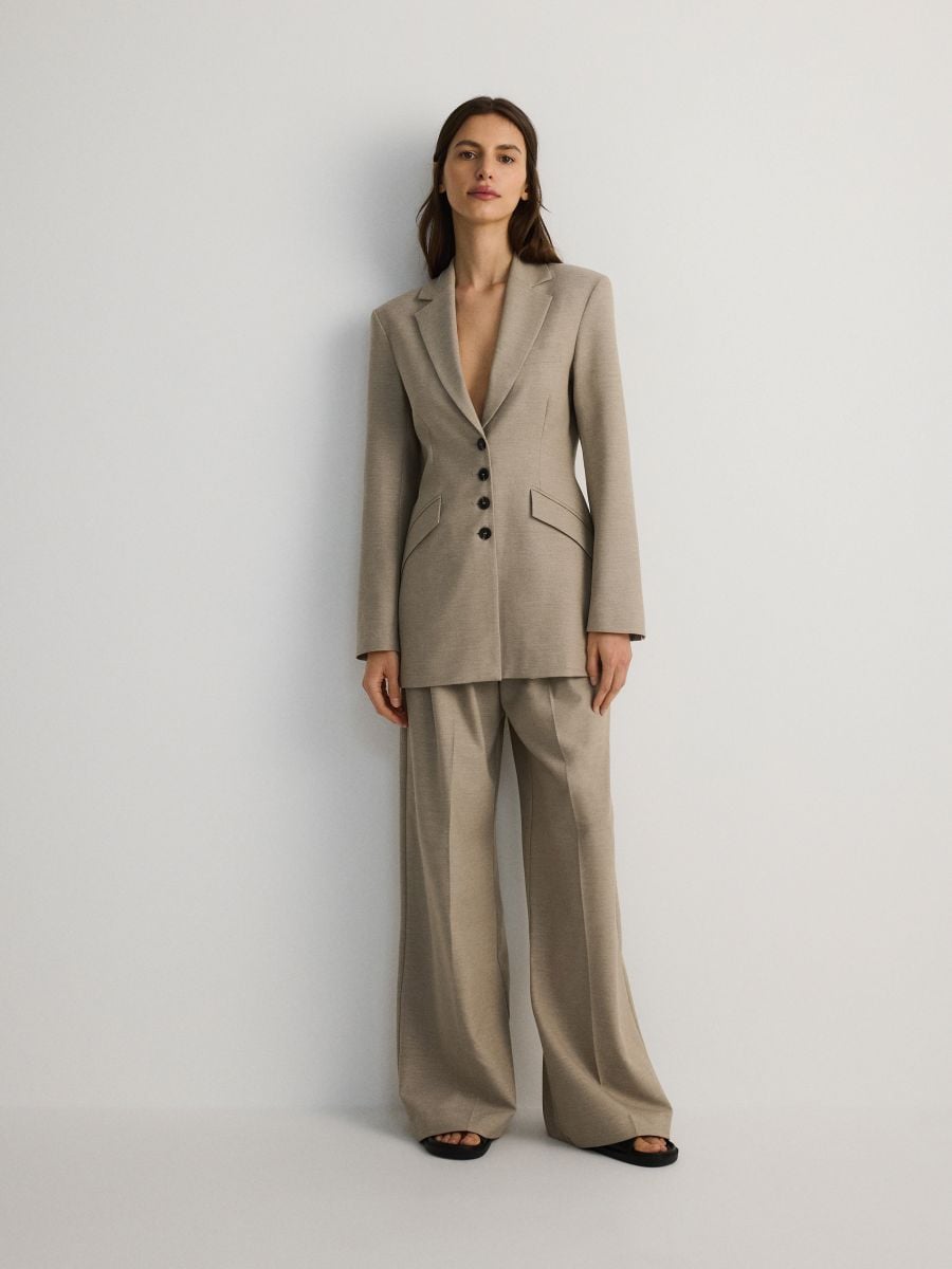 Blazer with stitches - beige - RESERVED - 2