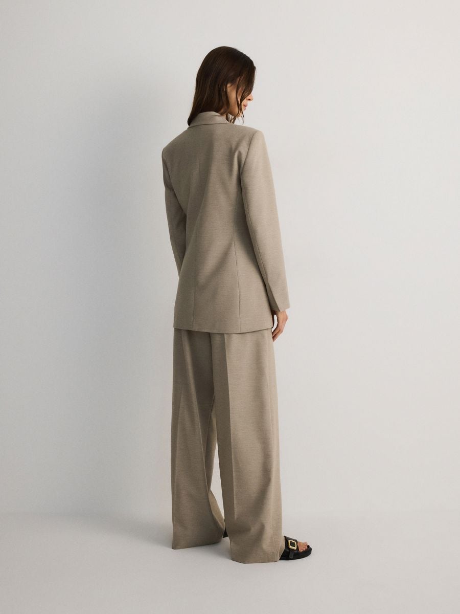 Blazer with stitches - beige - RESERVED - 4