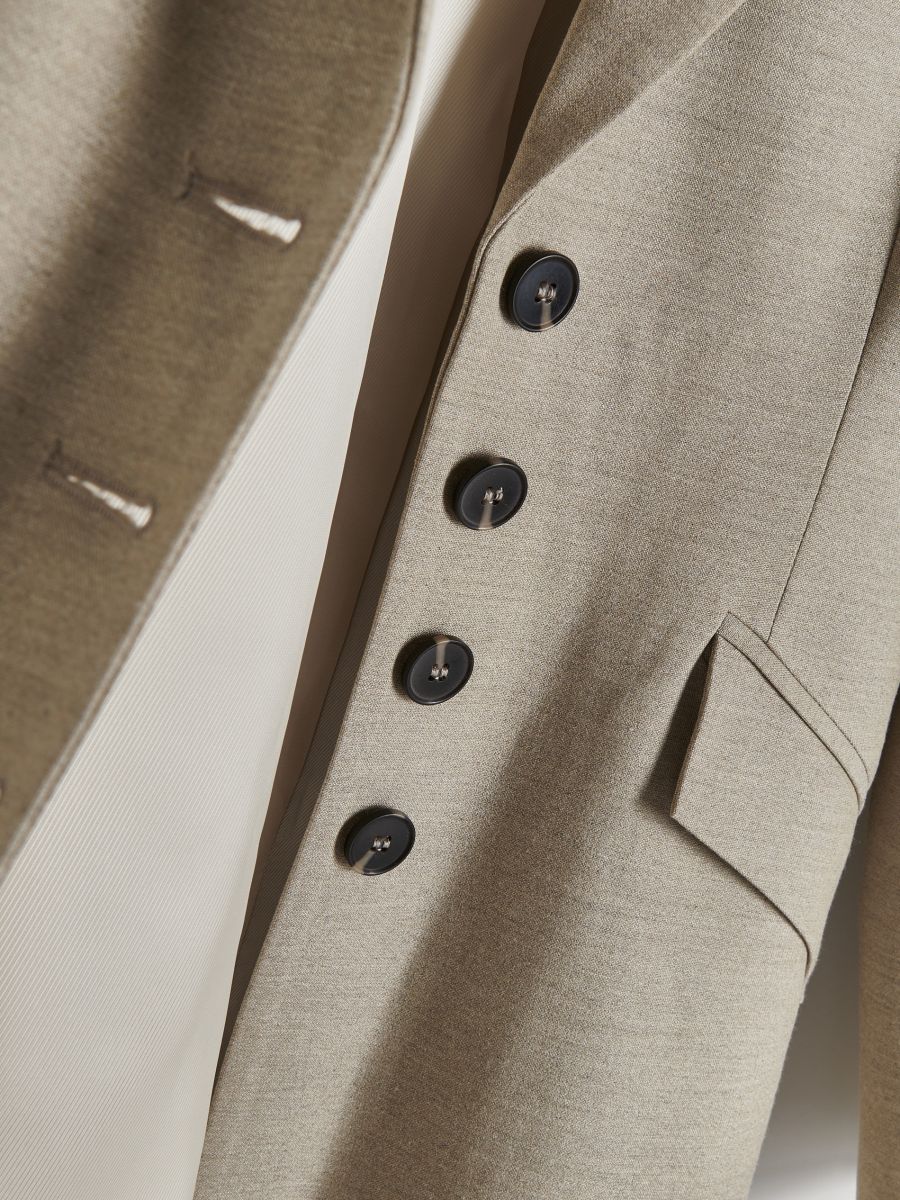 Blazer with stitches - beige - RESERVED - 6