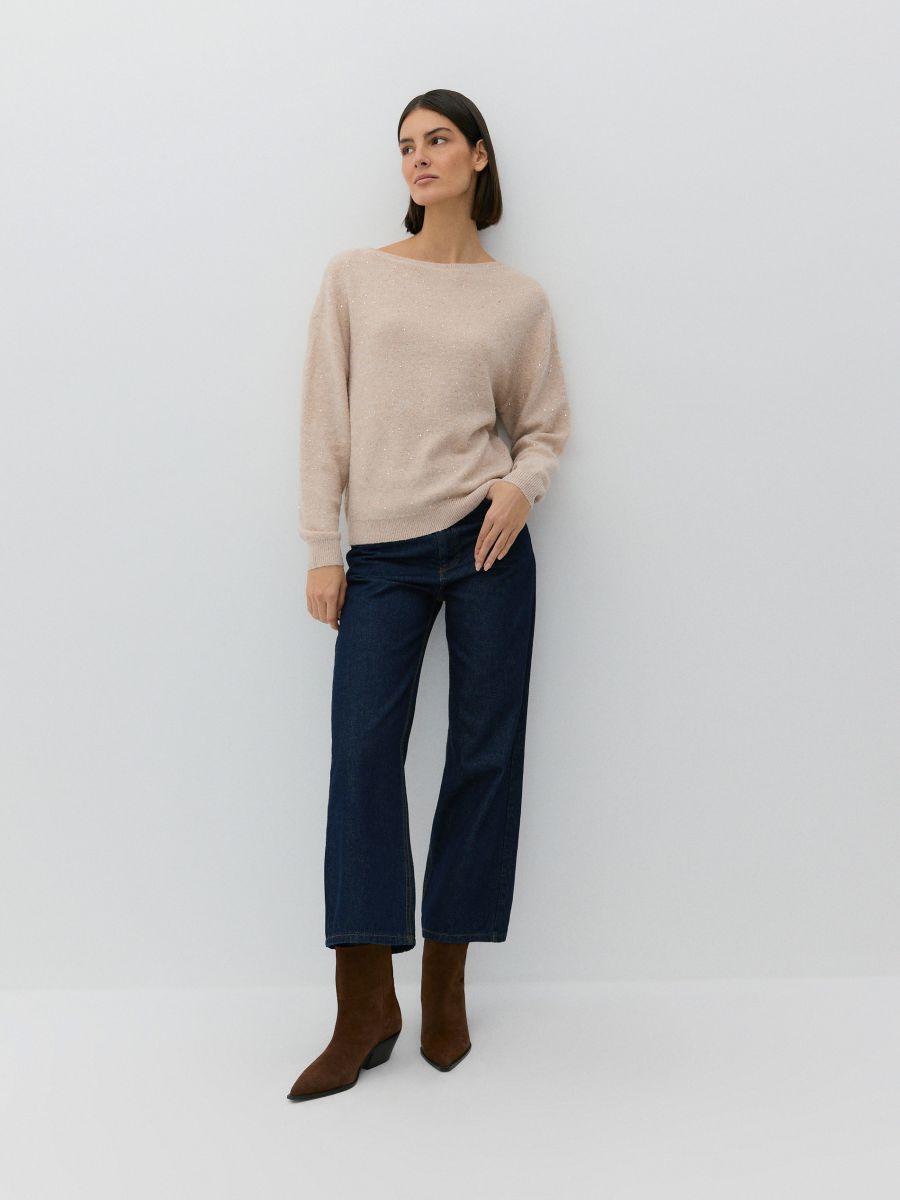 Pullover mit metallisiertem Mischgarn Farbe gold - RESERVED - XV682-GLD
