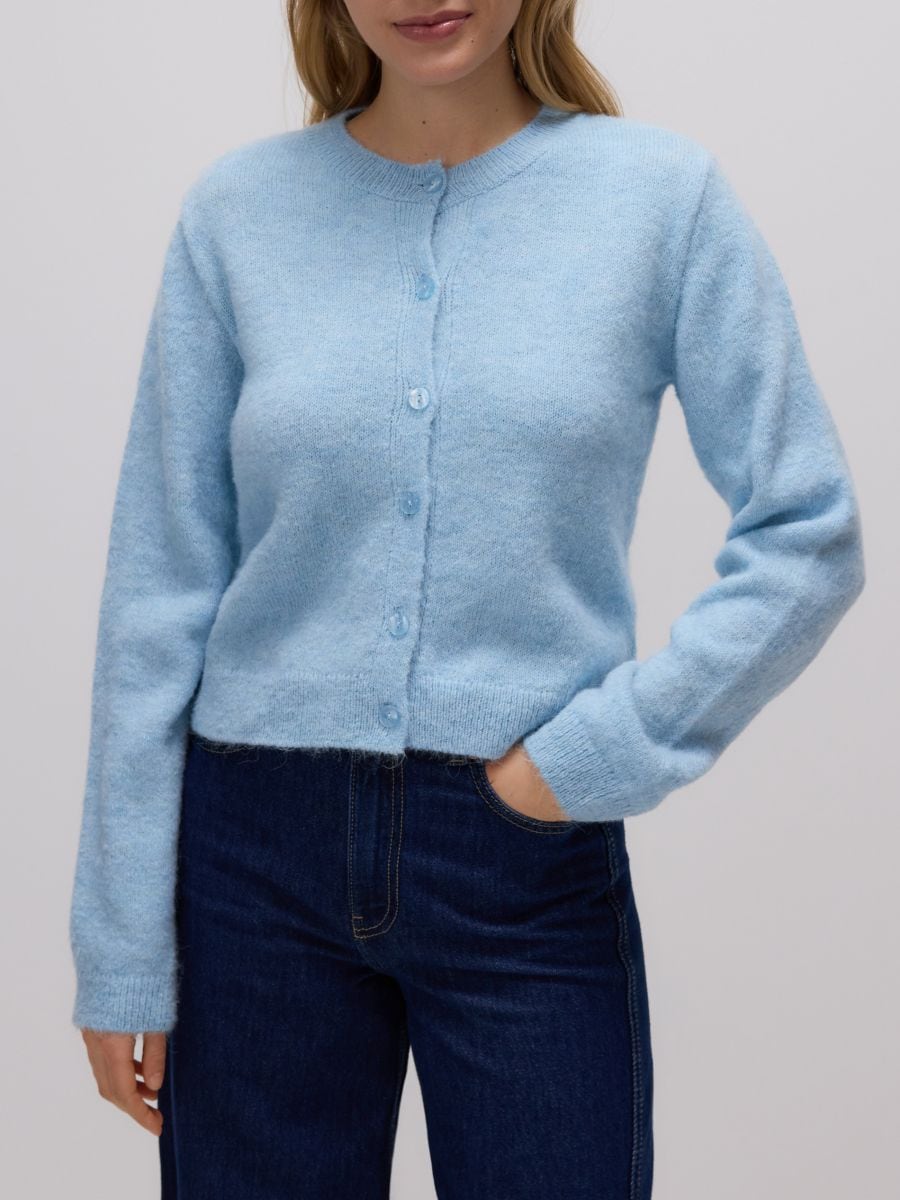 Cardigan à boutons - bleu pâle - RESERVED - 2