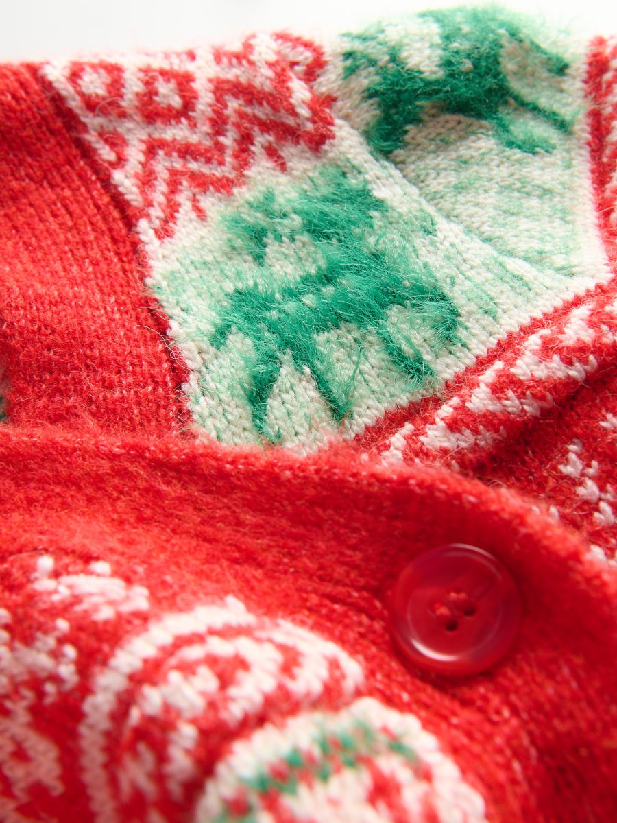 Cardigan with Christmas motif - multicolor - RESERVED - 2