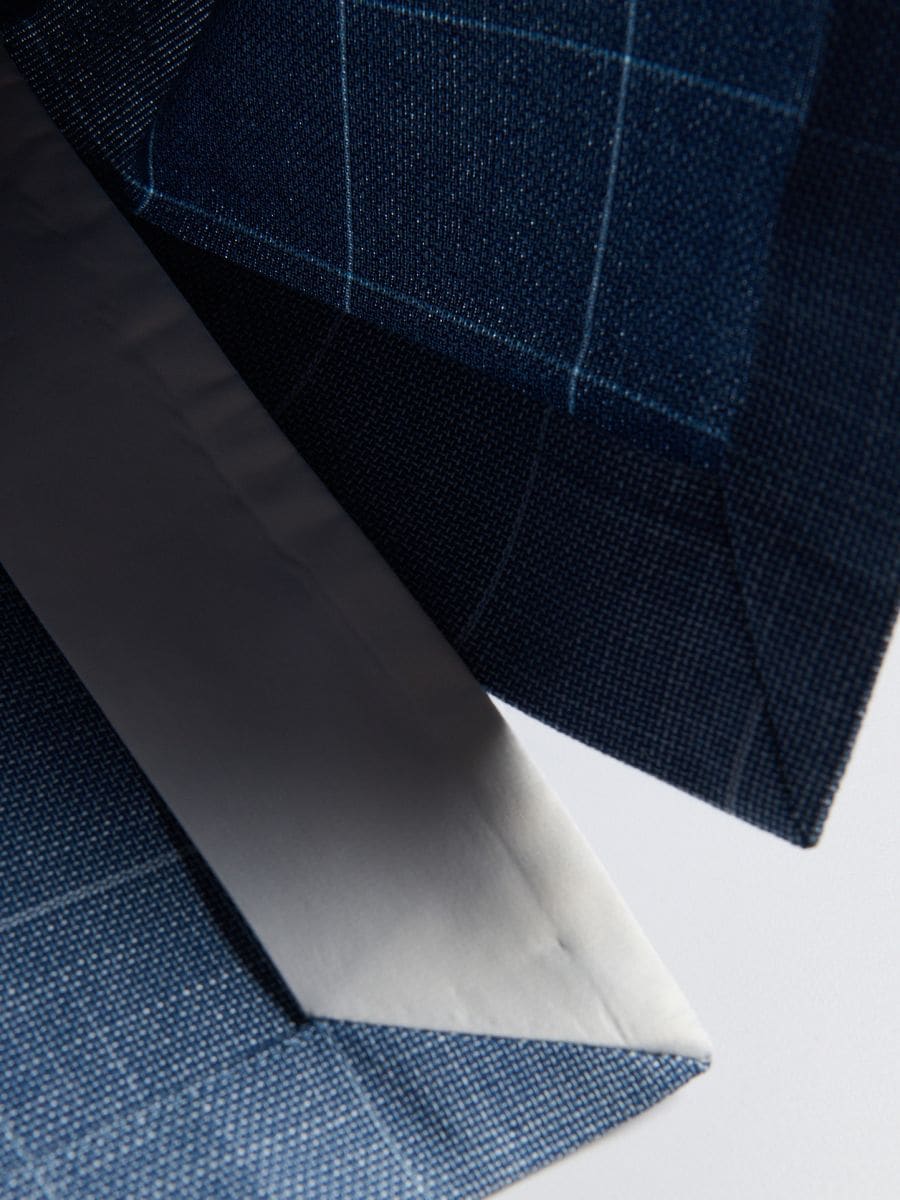Kostkovaný blejzr slim fit - indigová - RESERVED - 10